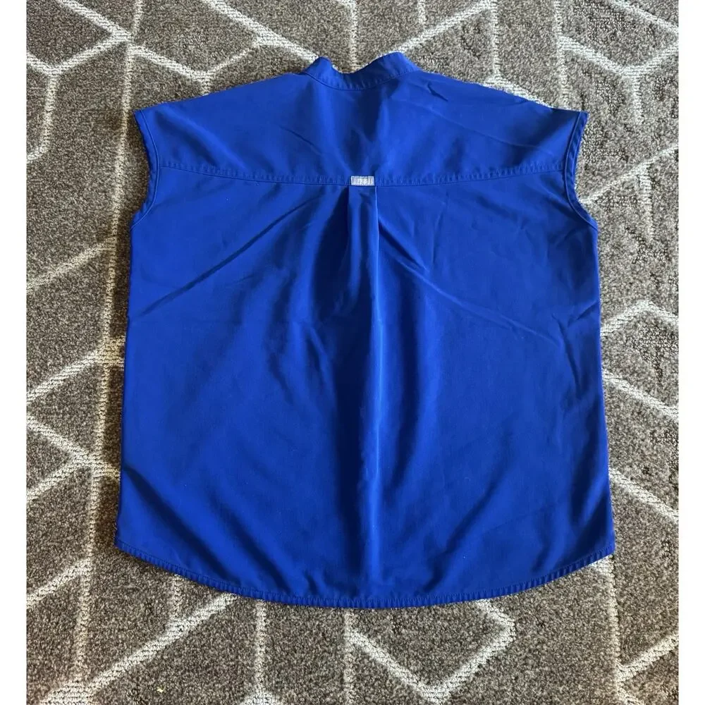 FIGS Technical Collection Women’s Scrub Set Blue Solid Top & Jogger Pants XS/S